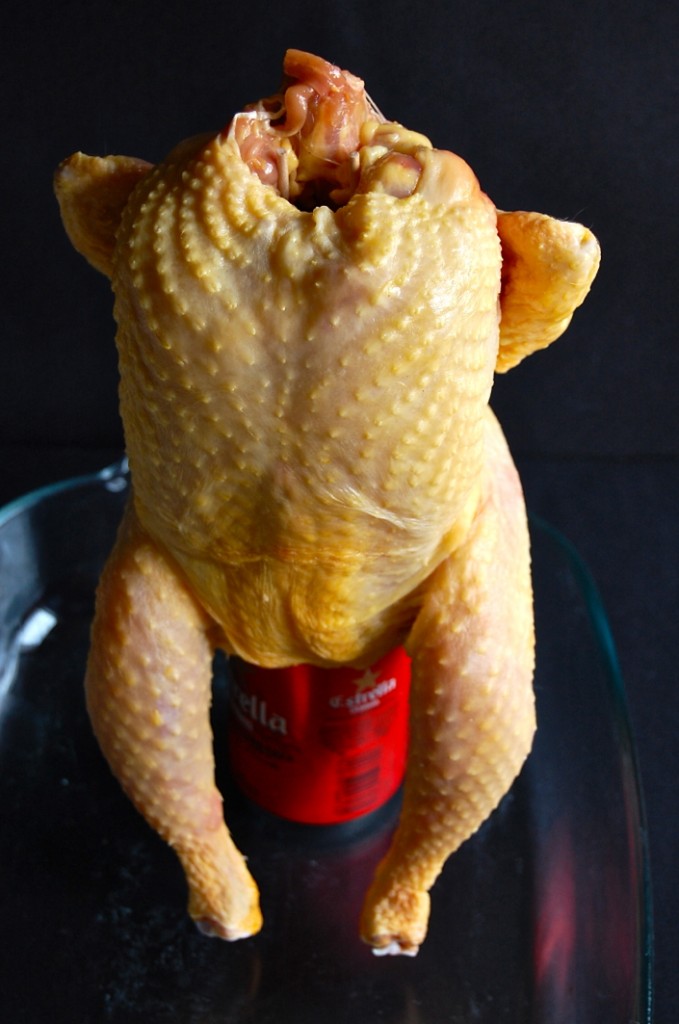 chicken on a beer can