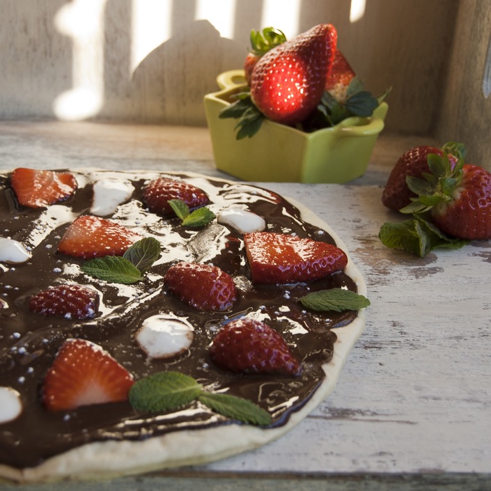 Sweet Pizza with Strawberries