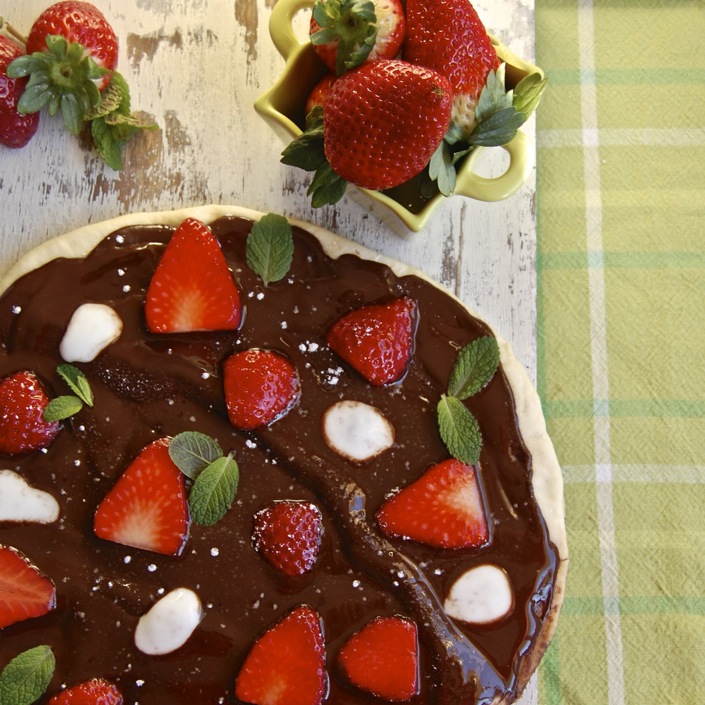 Sweet Pizza with Strawberries